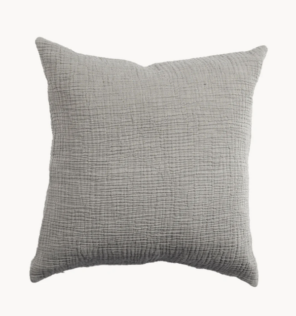 Charcoal Crinkle Pillow - 20x20"