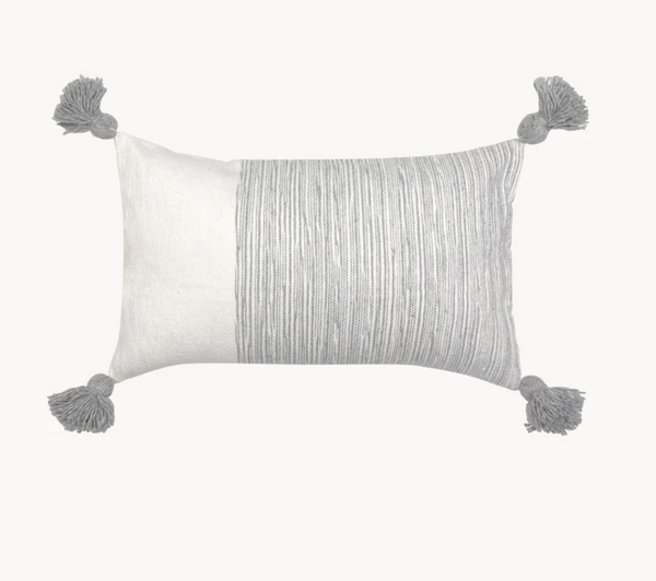 Dipped Moroccan Pom Pom Lumbar Pillow - 12x20