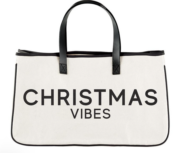 Holiday Vibes Canvas Tote