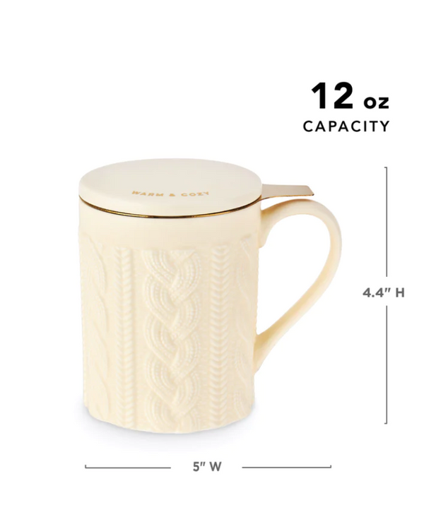 Knit Ceramic Tea Mug & Infuser