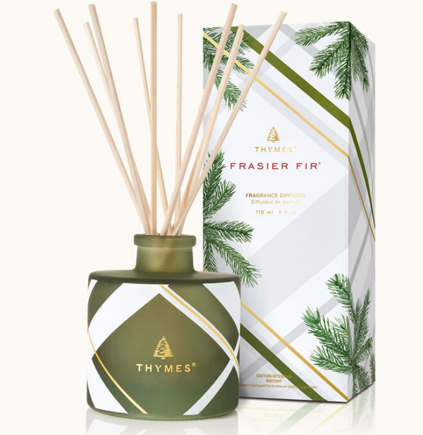 Frasier Fir Frosted Plaid Petite Reed Diffuser 4 out of 5 Customer Rating